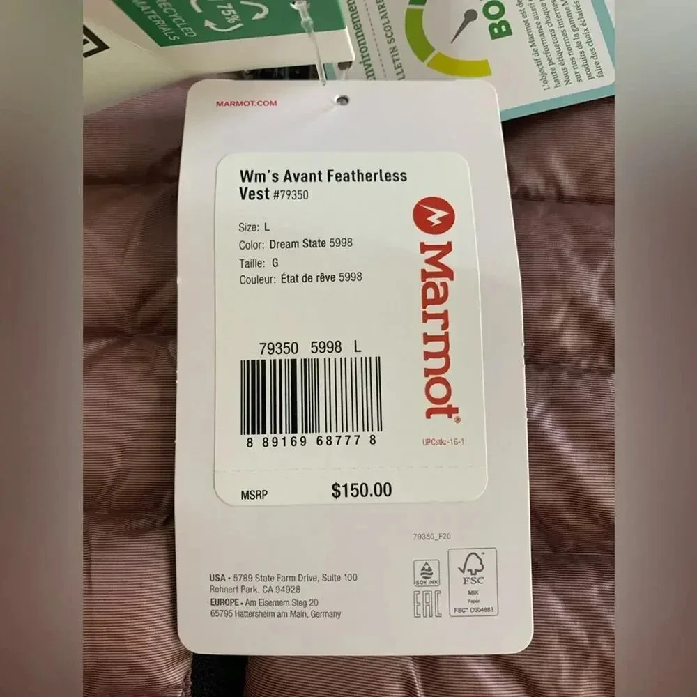 NEW Marmot Avant Featherless Vest-Large - Picture 8 of 9